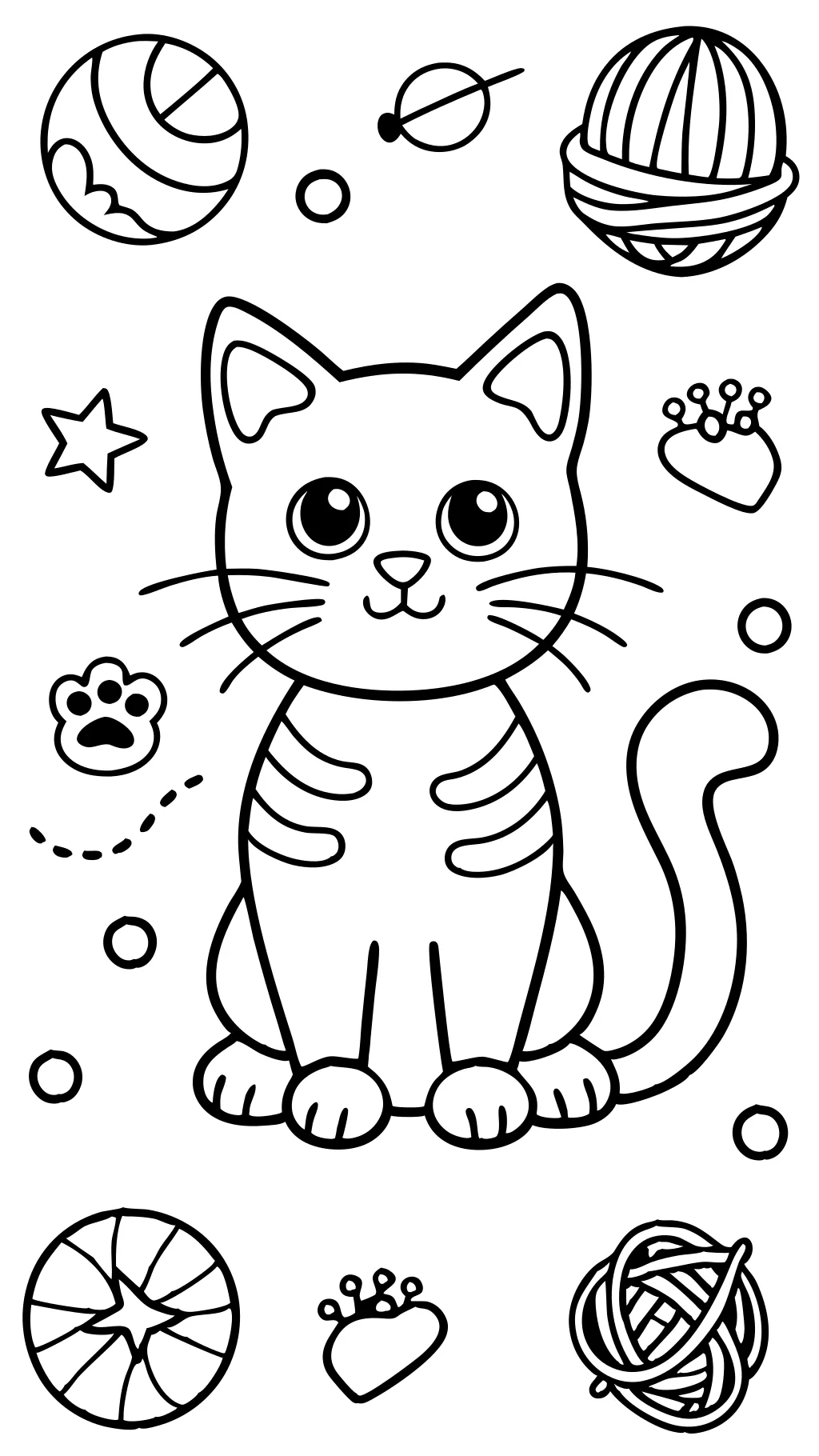 sans cat coloring page